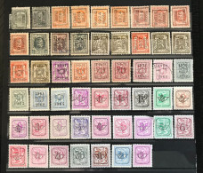 Lot De 52 Timbres Préoblitérés Belgique - Autres & Non Classés