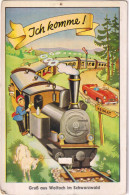 Gruss Aus Wolfach Im Schwarzwald - & System Card, Train, Illustration - Wolfach