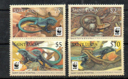 ST. LUCIA, 2008,WWF, LIZARDS, 4v. MNH** - Autres & Non Classés