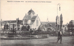 BELGIQUE - BRUXELLES - Exposition Universelle 1910 - Le Jardin Hollandais Et Pavillon Allemand - Carte Postale Ancienne - Mostre Universali