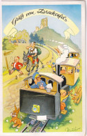 Gruss Vom Drachenfels - & System Card, Train, Illustration - Drachenfels