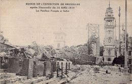 BELGIQUE - BRUXELLES - Exposition Universelle 1910 - Incendie - Les Pavillons Français Et Itali - Carte Postale Ancienne - Weltausstellungen