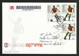 Portugal Football Hommage A Eusébio Coupe Monde 1966 SLB Benfica 2014 FDC Recommandée Soccer Tribute Eusebio World Cup - FDC