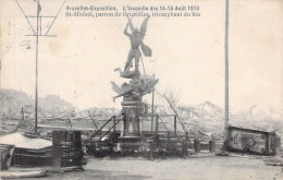 BELGIQUE - BRUXELLES - Exposition Universelle 1910 - Incendie - St Michel  - Carte Postale Ancienne - Universal Exhibitions