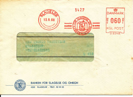 Denmark Bank Cover With Meter Cancel Slagelse 13-6-1968 Banken For Slagelse Og Omegn - Briefe U. Dokumente