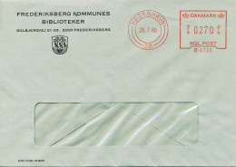 Denmark Cover With Meter Cancel Copenhagen 25-7-1988 (Frederiksberg Kommunes Biblioteker) - Briefe U. Dokumente