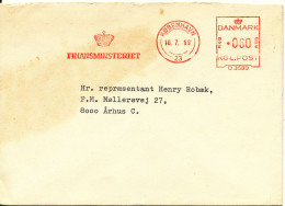 Denmark Cover With Meter Cancel Finansministeriet Copenhagen 16-7-1967 - Cartas & Documentos