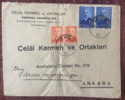 TURKEY,TURKEI,TURQUIE ,ISTANBUL TO ANKARA ,1949,COVER - Briefe U. Dokumente