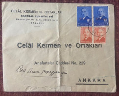 TURKEY,TURKEI,TURQUIE ,ISTANBUL TO ANKARA ,1949,COVER - Lettres & Documents