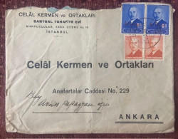 TURKEY,TURKEI,TURQUIE ,ISTANBUL TO ANKARA ,1949,COVER - Storia Postale