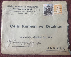 TURKEY,TURKEI,TURQUIE ,ISTANBUL TO ANKARA ,1949,COVER - Covers & Documents