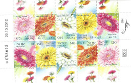 ISRAEL, 2012, Sheetlet Gerberas - Booklets