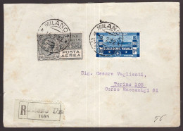 Italia Regno, Raccomandata Del 1932 Con Bella Affrancatura    -DM62 - Poststempel (Flugzeuge)
