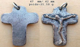 CRX-013 Croix-pendentif En Métal Moderne De 43mm/40mm,poids=21,50g - Religieuze Kunst