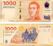 ARGENTINA 2023 NEW BANKNOTE 1000 PESOS SAN MARTIN SUFIX"A" MOREAU-PESCE UNCIRCULATED - Argentine