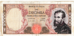 ITALIA - LIRE 10.000 DECR. MIN. 20 MAGGIO 1966 E 12 APRILE 1962 -MICHELANGELO - 10000 Lire