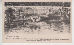 CPA Villeneuve-la-Garenne - Matelas En Kapok "Bonrepos" Flottant Sur La Seine Le 14 Juillet 1926 - Etablissements... - Villeneuve La Garenne