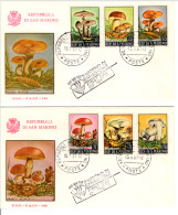 SAN MARINO - 1967, Mi.891-6 - 2 FDCs, Mushrooms  (BB076) - Lettres & Documents