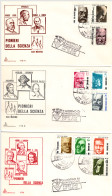 SAN MARINO - 1982, Mi.1251-60 - 3 FDCs, Scientists -Galilei, Hippocrates, Marconi, Edison, Curie, Koch, Newton (BB079) - Briefe U. Dokumente