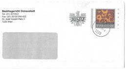 0449b: Österreichs Justiz- Bonusbrief BG 1220 Donaustadt (ANK 16, 100.- €) - Enveloppes