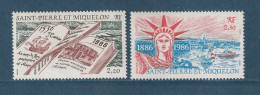 Saint Pierre Et Miquelon - YT N° 470 Et 471 ** - Neuf Sans Charnière - 1986 - Nuevos