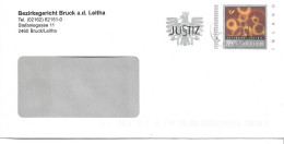0449e: Österreichs Justiz- Bonusbrief BG Bruck An Der Leitha (ANK 17, 70.- €) - Buste