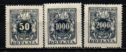 POLONIA - 1923 - Numerals Of Value - MH - Impuestos