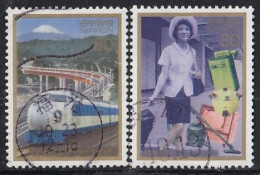 JAPAN 2409-2410,used,trains - Usados