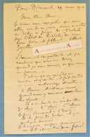 ● L.A.S 1913 Albert LEBOURG Peintre école De Rouen Né Montfort-sur-Risle éloge Du Sculpteur Albert GUILLAUME Lettre - Schilders & Beeldhouwers