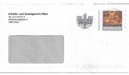 0449y: Österreichs Justiz- Bonusbrief Arbeits- & Sozialgericht 1082 Wien (ANK 17, 70.- €) - Buste
