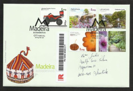 Portugal Madère Autocollants 2014 FDC Recommandée Du Funchal Reprend Europa CEPT 2013 Madeira Sticker Stamps R FDC - 2013