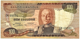 Angola - 100 Escudos - 24.11.1972 - Pick 101 - Série CK - Marechal Carmona - PORTUGAL - Angola