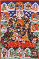 China - Laksmi, Thangka On Cotton Fabric, Tibetan Buddhist Relic At Yonghe Lamasery, Beijing - Tíbet