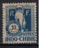 INDOCHINE           N°  YVERT  TAXE 39 ( 4 )   OBLITERE    ( OB 11/ 37 ) - Timbres-taxe