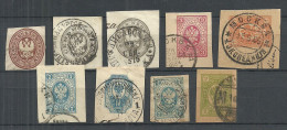 Imperial Russia Russland - Postal Stationery Cut Outs, 9 Pcs,  Used - Andere & Zonder Classificatie