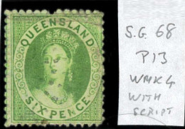 Aa5619j - Australia QUEENSLAND - STAMP - SG # 68  Watermark 4 + SCRIPT  - USED - Gebraucht