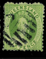 Aa5619k2  - Australia QUEENSLAND - STAMP - SG # 78  Watermark 4  - USED - Gebraucht