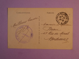 BW6   MAROC   BELLE CARTE RR 1925+ FEZ  A BORDEAUX FRANCE +AFF. INTERESSANT+ ++ - Storia Postale