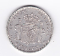 Très Belle 5 Pesetas 1889 (89) MPM  TTB+ - Collezioni