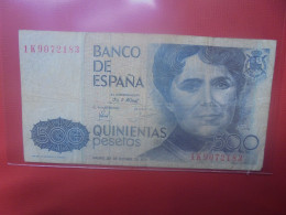 ESPAGNE 500 PESETAS 1979 Circuler - 500 Peseten