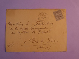 BW6 RESIDENCE TUNIS  BELLE LETTRE 1904 BIZERTE A BAR LE DUC  FRANCE +AFF. INTERESSANT+ ++ - Storia Postale