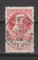 COB 74 Oblitération Centrale LIEGE ABONNEMENTS - 1905 Grosse Barbe