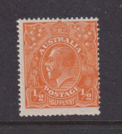 AUSTRALIA - 1914-24 George V 1/2d Watermark Crown Over A  Hinged Mint - Nuovi