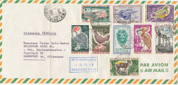 Ivory Coast Air Mail Cover Sent To Germany 2-9-1968 With A Lot Of Topic Stamps (folded Cover) - Côte D'Ivoire (1960-...)