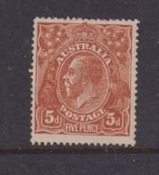 AUSTRALIA - 1914-24 George V 5d Watermark Crown Over A  Hinged Mint - Nuevos