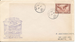 Canada First Flight Cover Haileybury - Mud Lake 21-7-1936 - Primi Voli