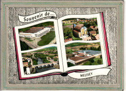 CPSM Dentelée (70) MELISEY - Carte Souvenir De Multivues Aériennes Au Livre Ouvert - Colorisée De 1960 - Mélisey