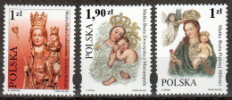 POLOGNE 3673-5 MNH ** (2001) - Virgin Mary - La Vierge Marie 2001 - Nuevos