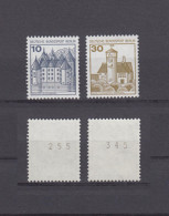 Berlin 532 II + 534 II Letterset RM Mit Ungera. Nr. Burgen+Schlösser 10+30 Pf ** - Roulettes