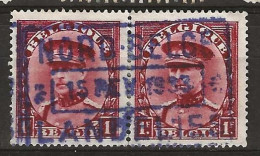 1f Rge En Paire Rectang CF En Bleu NORD BELGE /1933/ LANDELIES - 1931-1934 Képi